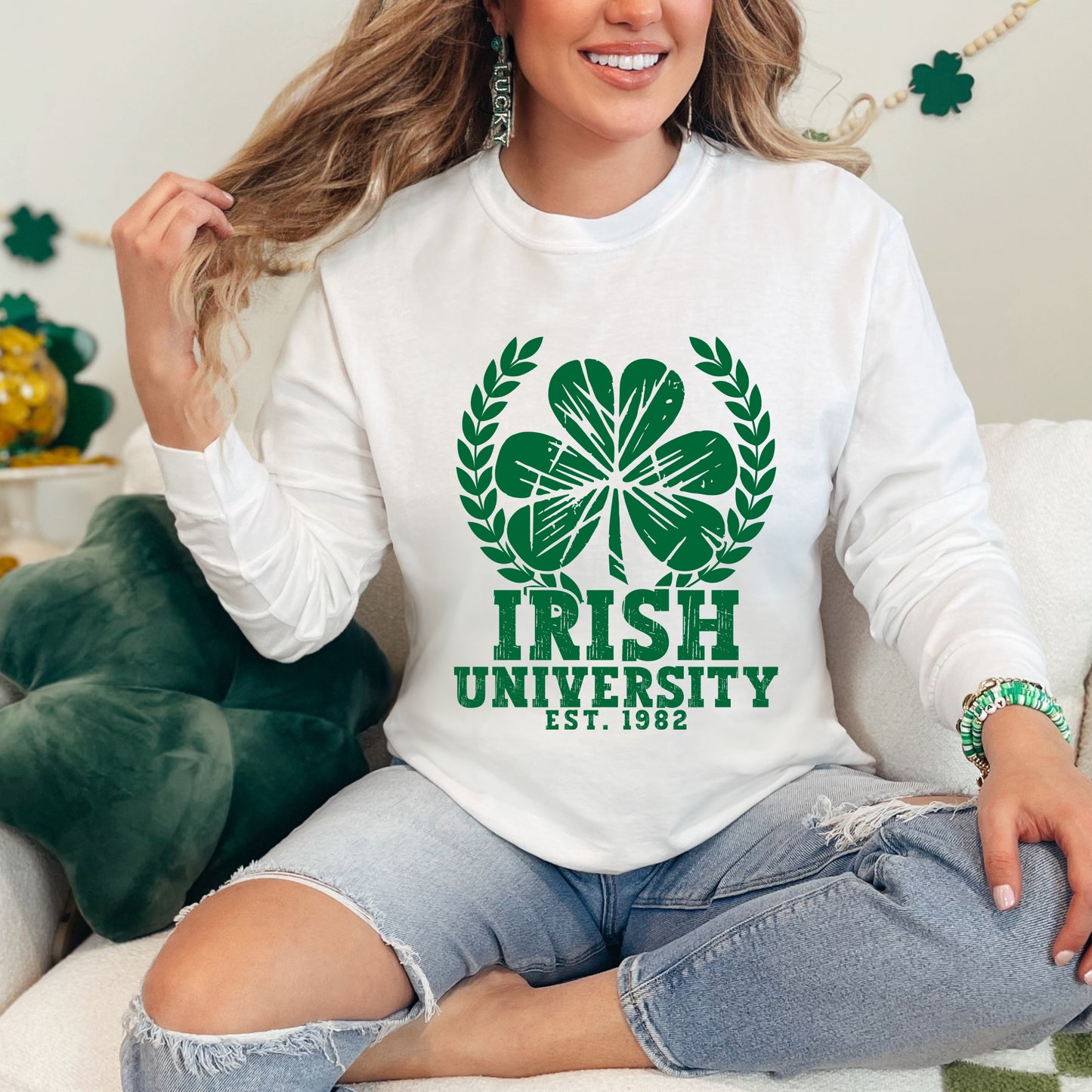 Irish University | Garment Dyed Long Sleeve