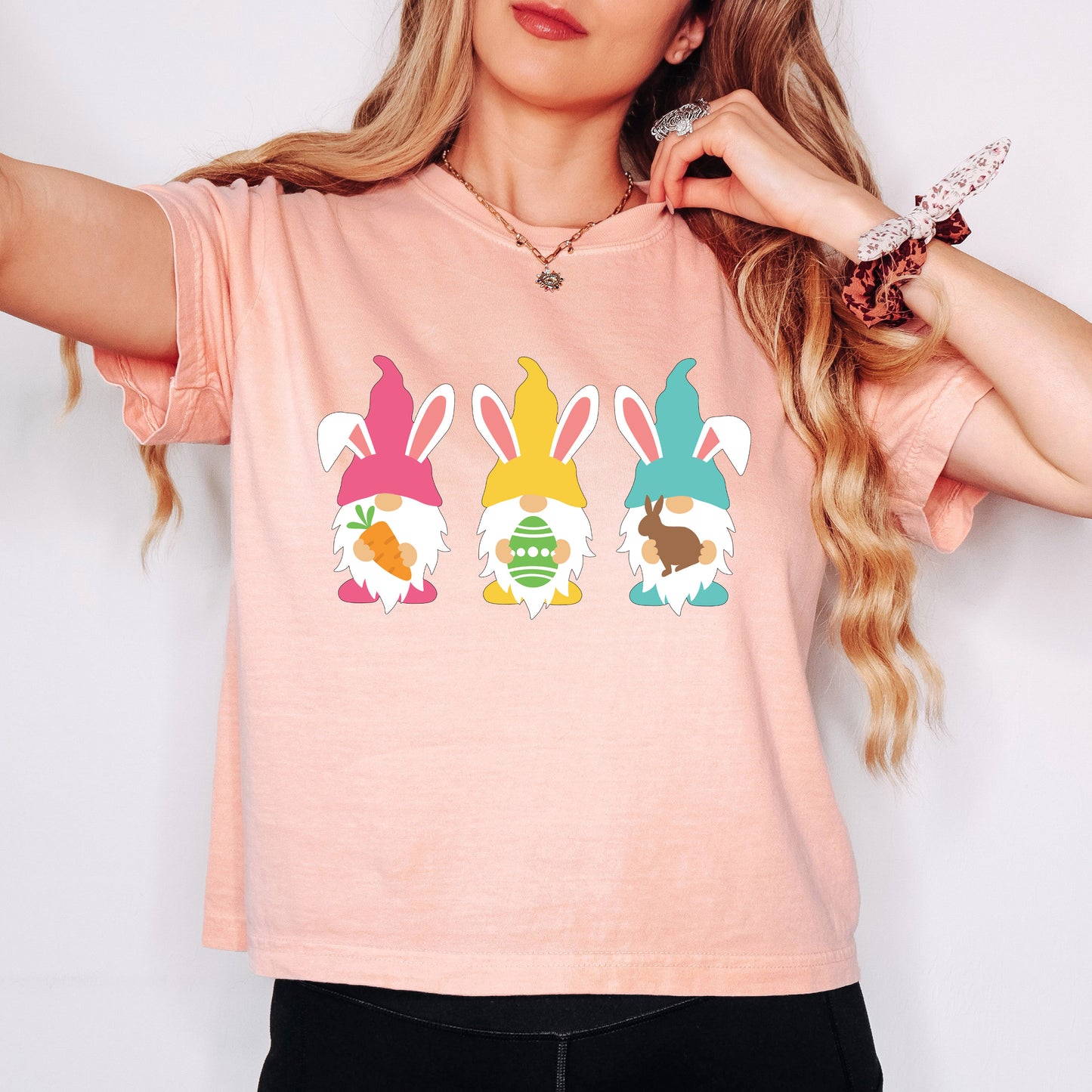 Easter Gnomes | Relaxed Fit Cropped Tee