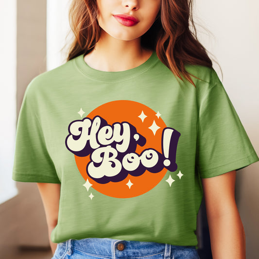 Retro Hey Boo | Short Sleeve Graphic Tee