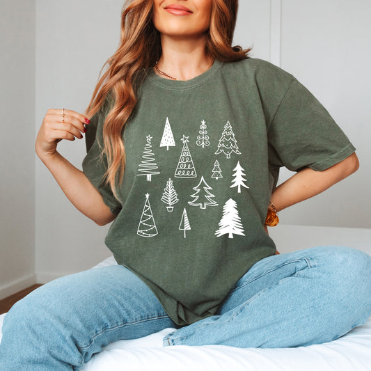 Christmas Tree Botanical | Garment Dyed Tee