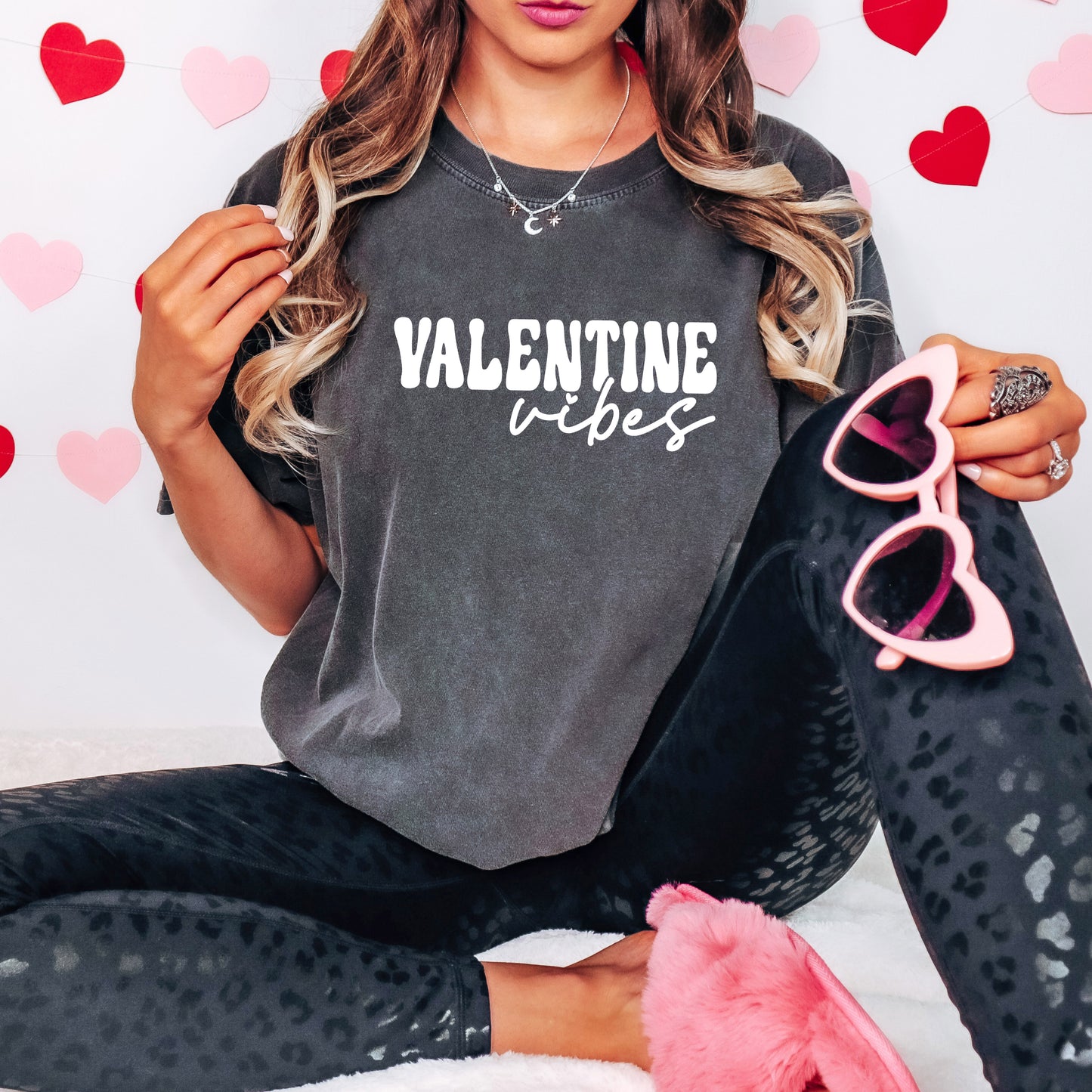 Retro Valentine Vibes | Garment Dyed Tee