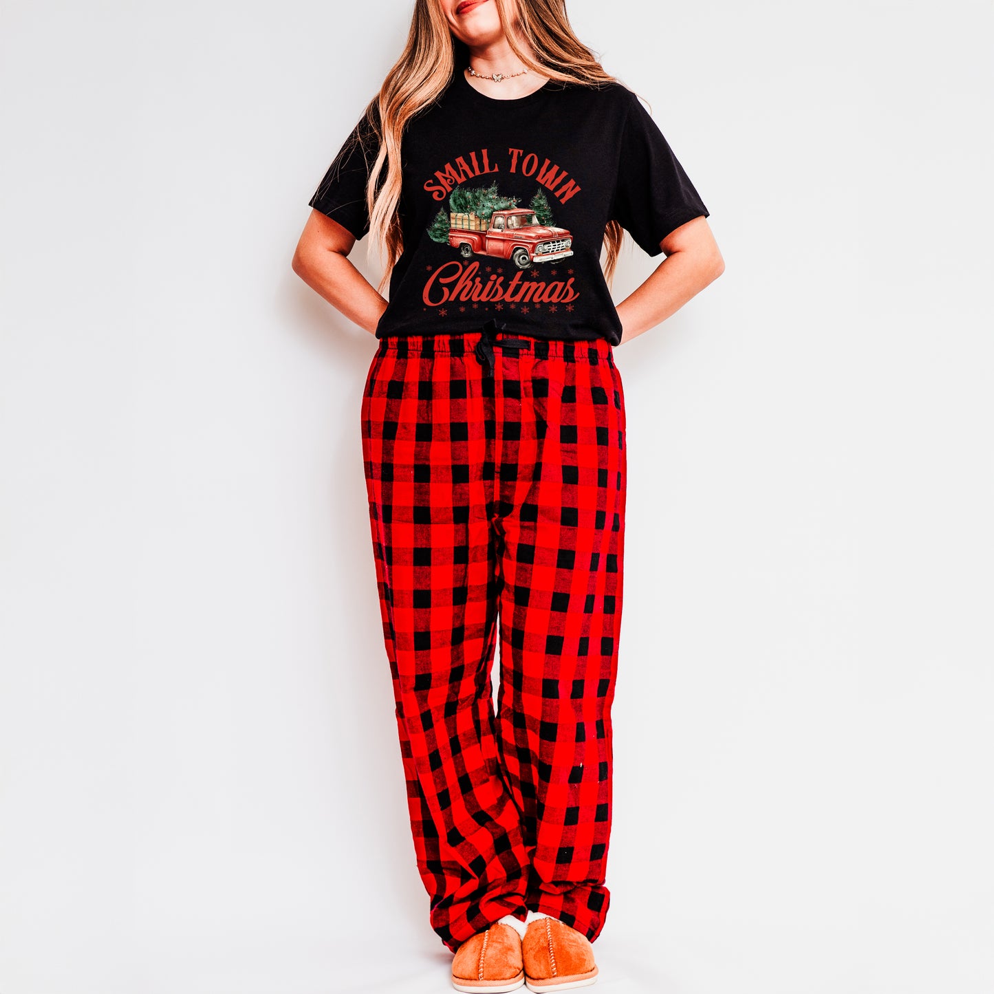 Small Town Christmas Truck | Plaid Pajama Set