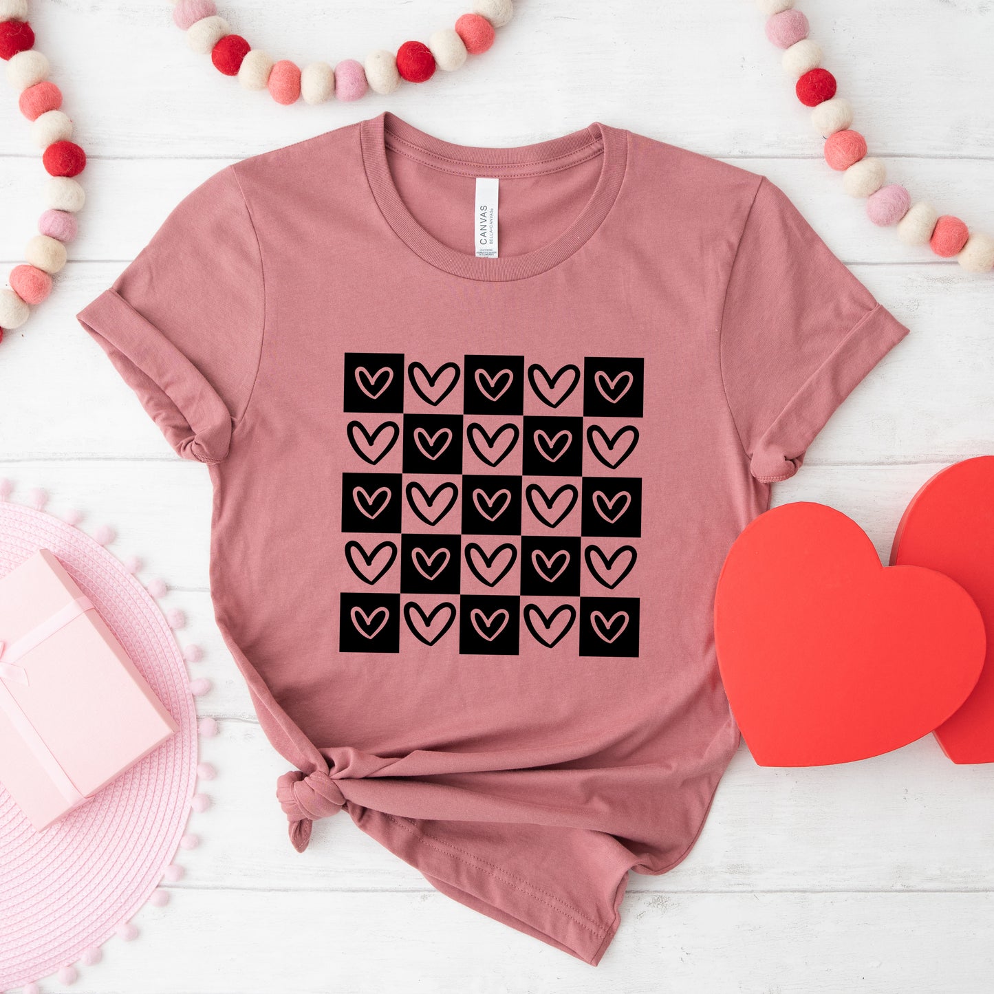 Heart Checkerboard | Short Sleeve Graphic Tee