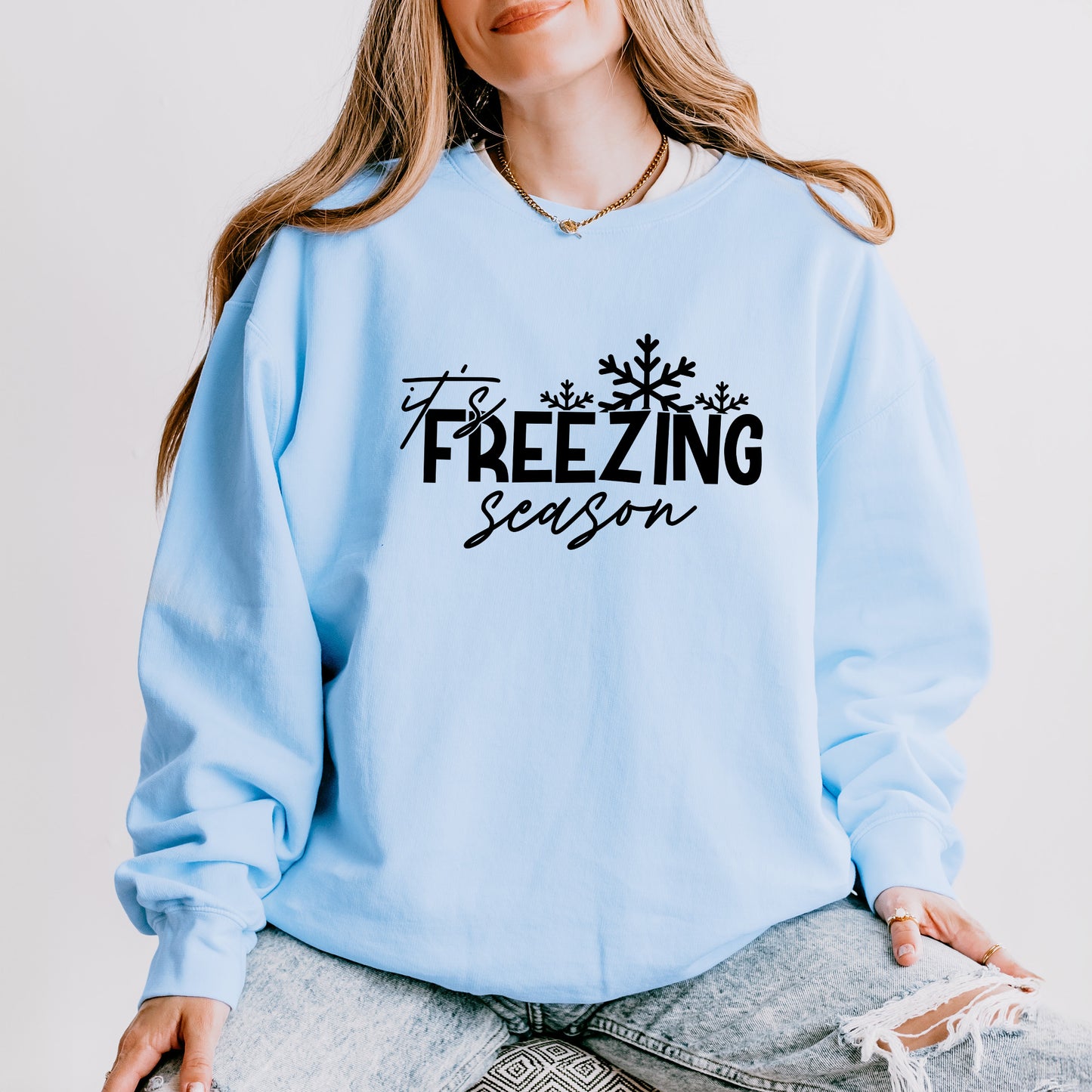 It's Freezing Season | Lightweight Garment Dyed Sweatshirt