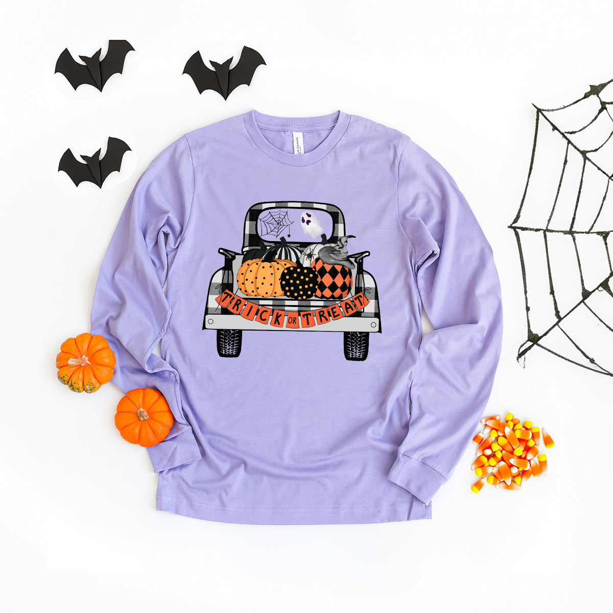 Trick Or Treat Truck | Long Sleeve Crew Neck