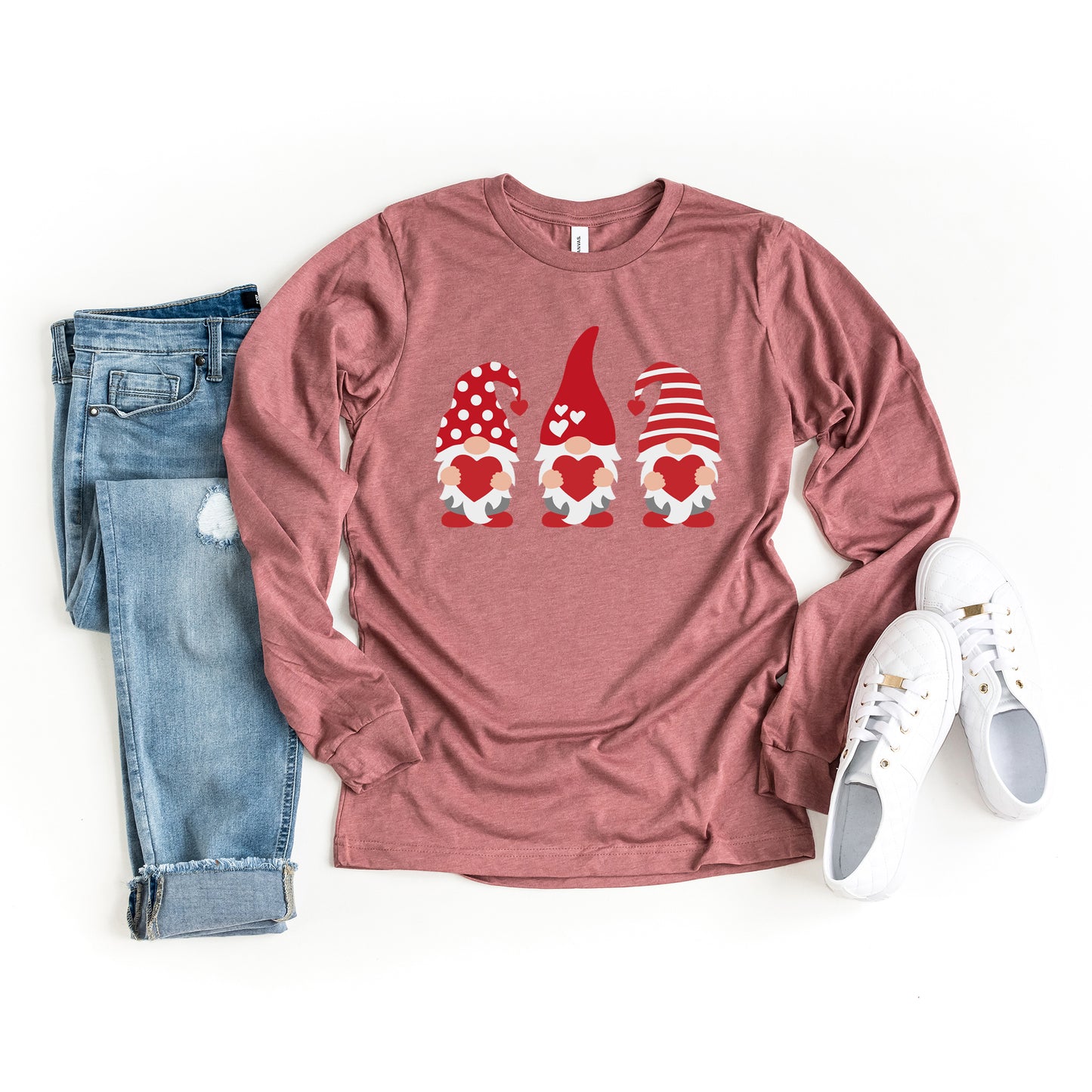 Valentine's Gnomes | Long Sleeve Graphic Tee