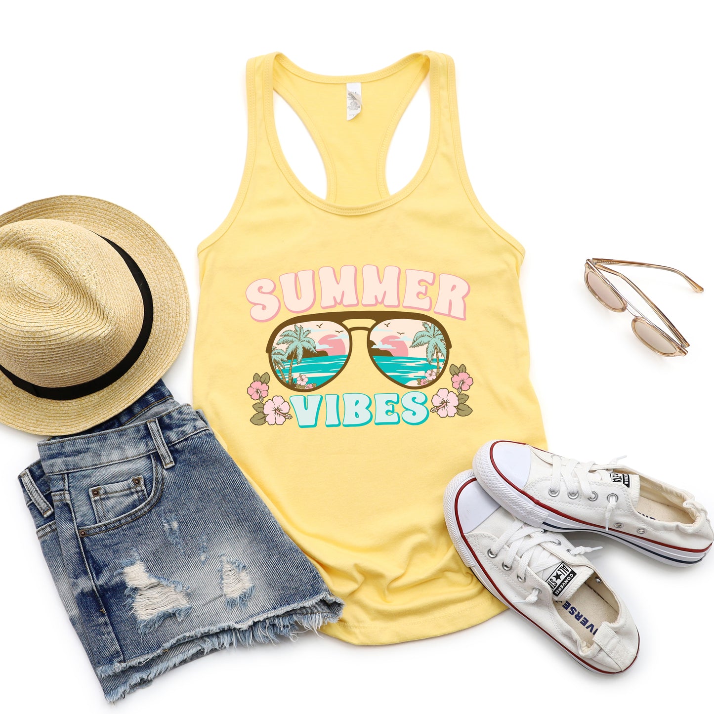 Summer Vibes Beach | Racerback Tank