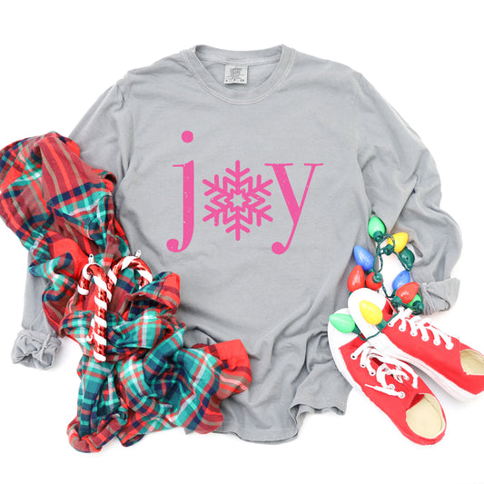 Joy Snowflake | Garment Dyed Long Sleeve