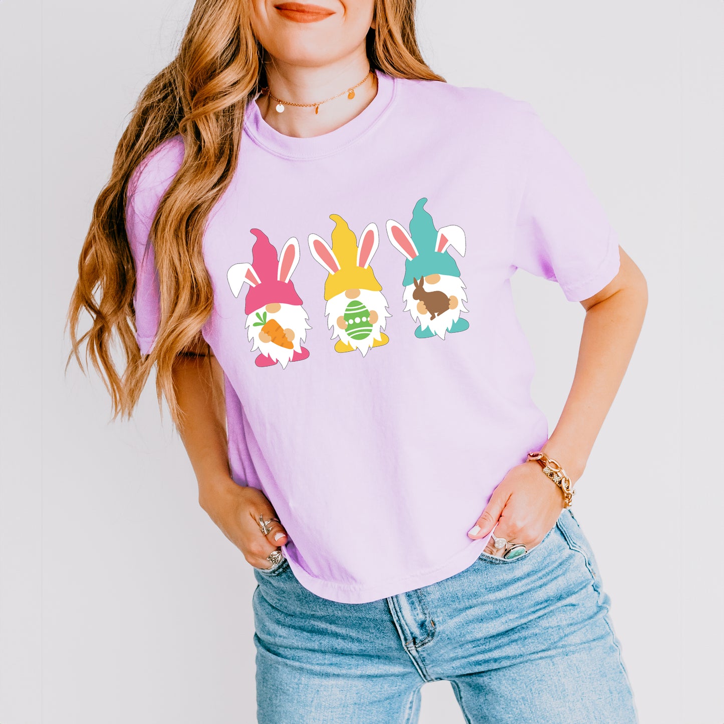 Easter Gnomes | Relaxed Fit Cropped Tee