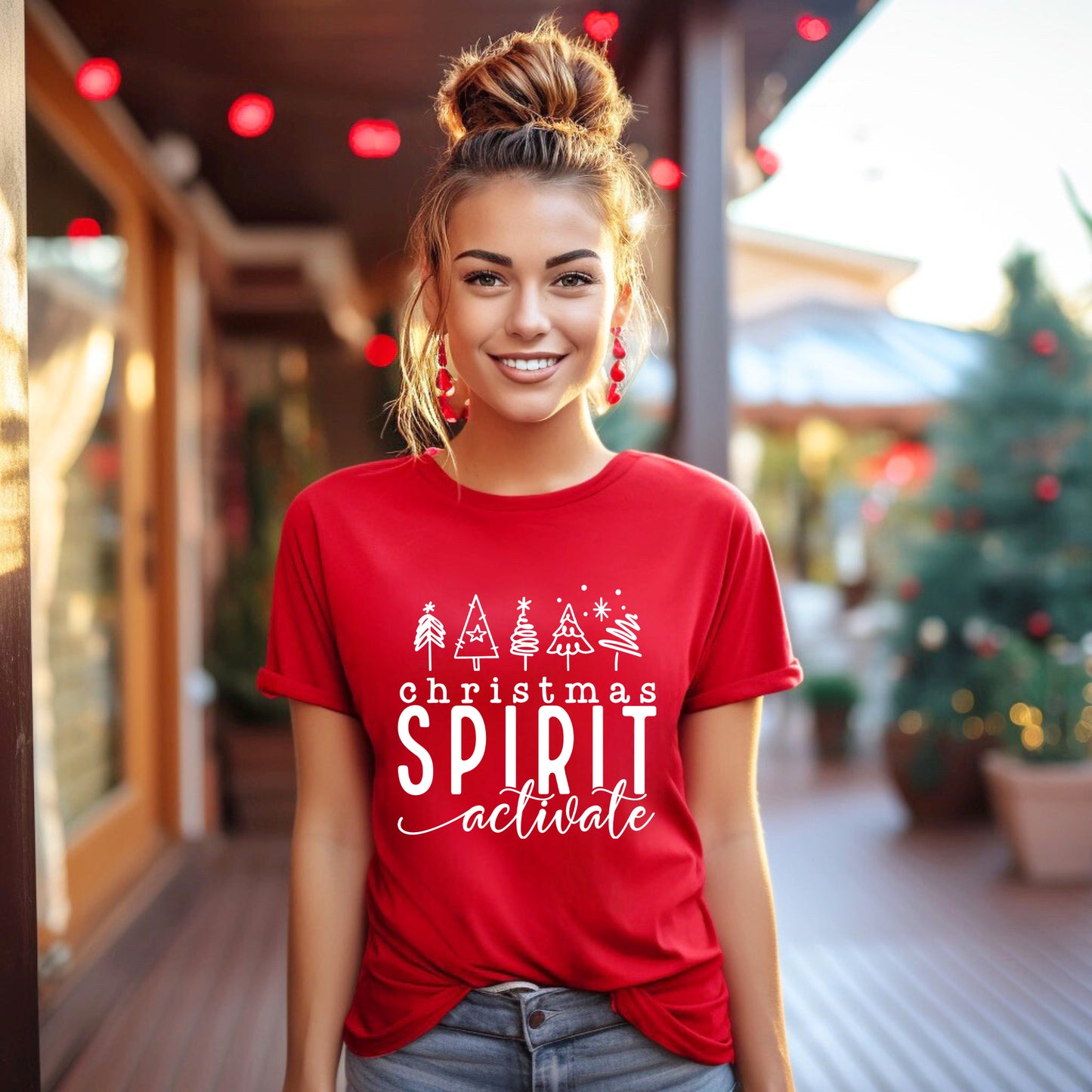 Christmas Spirit Activate | Short Sleeve Graphic Tee