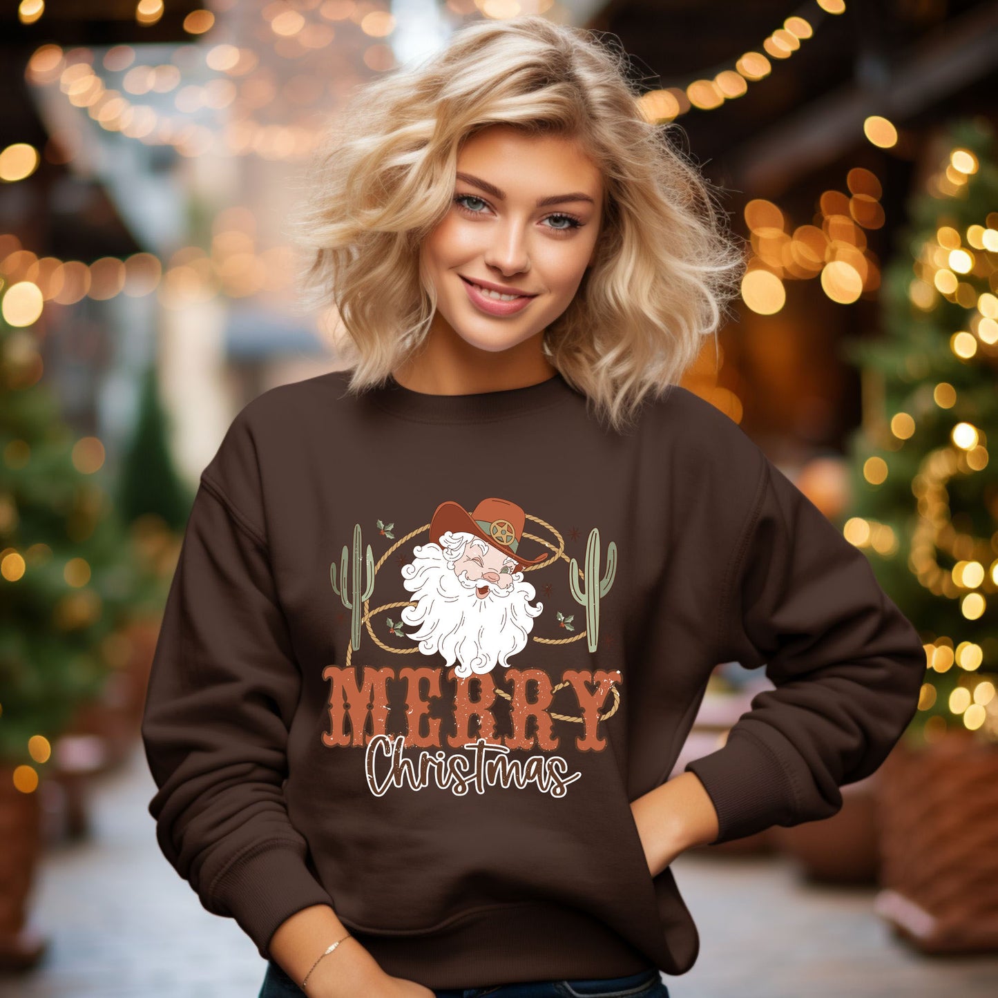 Cactus Western Santa | Sweatshirt