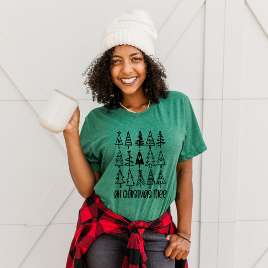 Distressed Oh Christmas Tree | Short Sleeve Graphic Tee