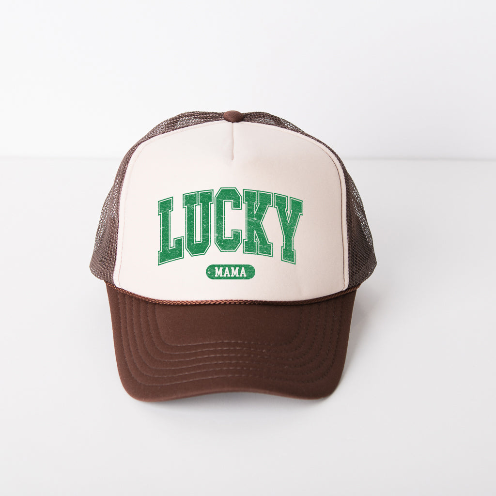 Lucky Mama Distressed | Foam Trucker Hat