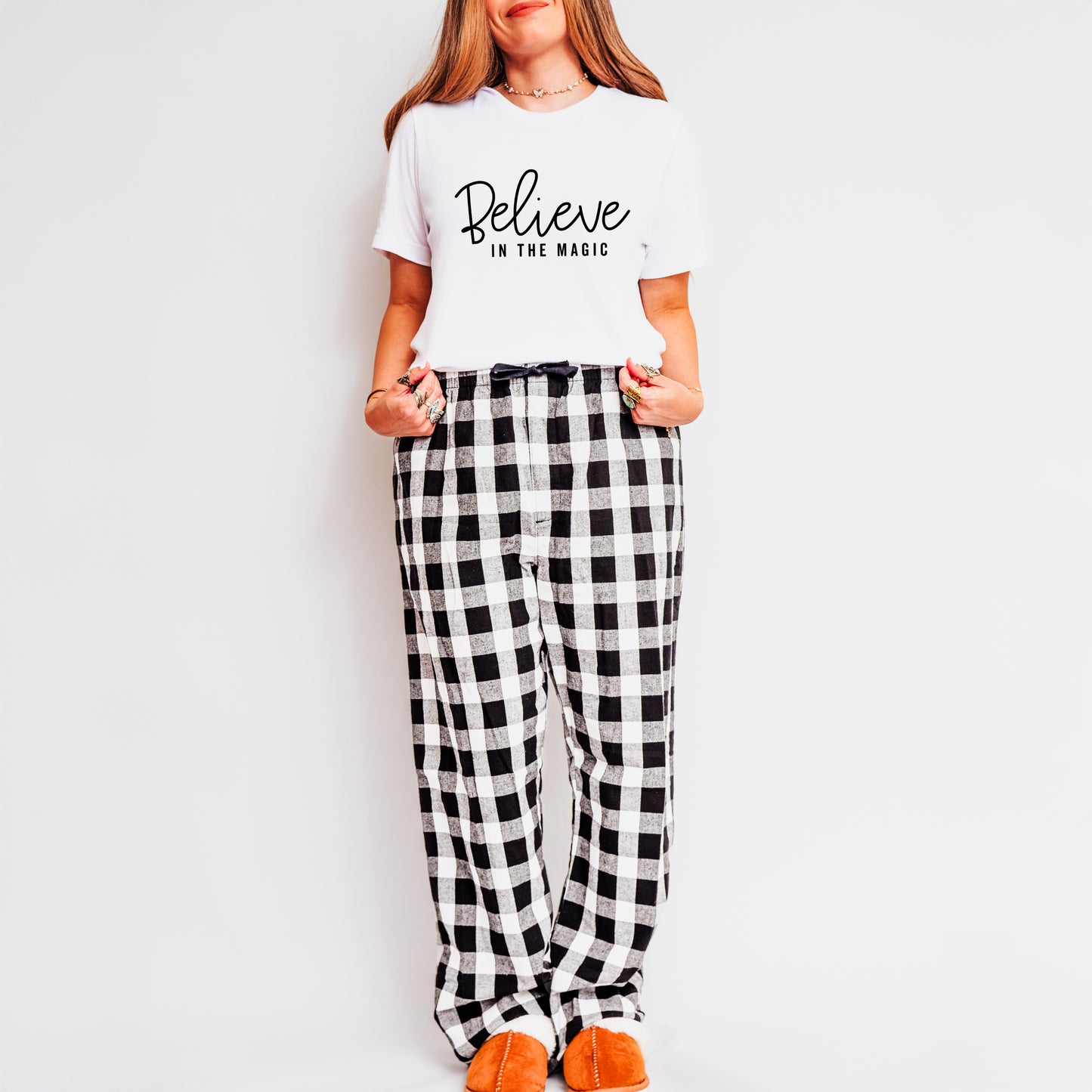 Believe In The Magic | Plaid Pajama Set