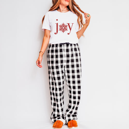 Joy Snowflake | Plaid Pajama Set