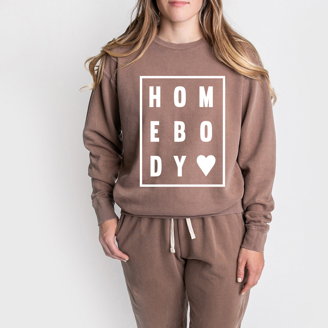 Homebody Heart | Lightweight Garment Dyed Sweatshirt Set