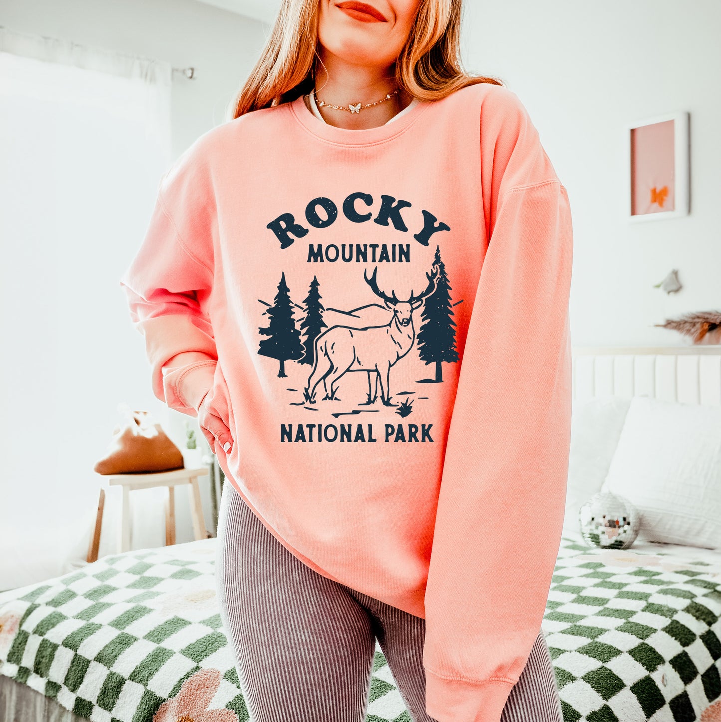 Vintage Rocky Mountain National Park | Lightweight Garment Dyed Sweatshirt