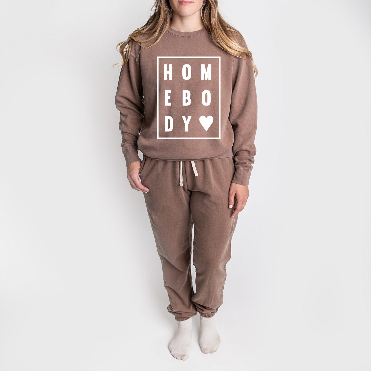 Homebody Heart | Lightweight Garment Dyed Sweatshirt Set