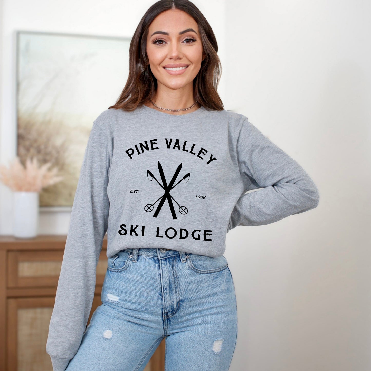 Pine Valley Ski Lodge | Long Sleeve Graphic Tee