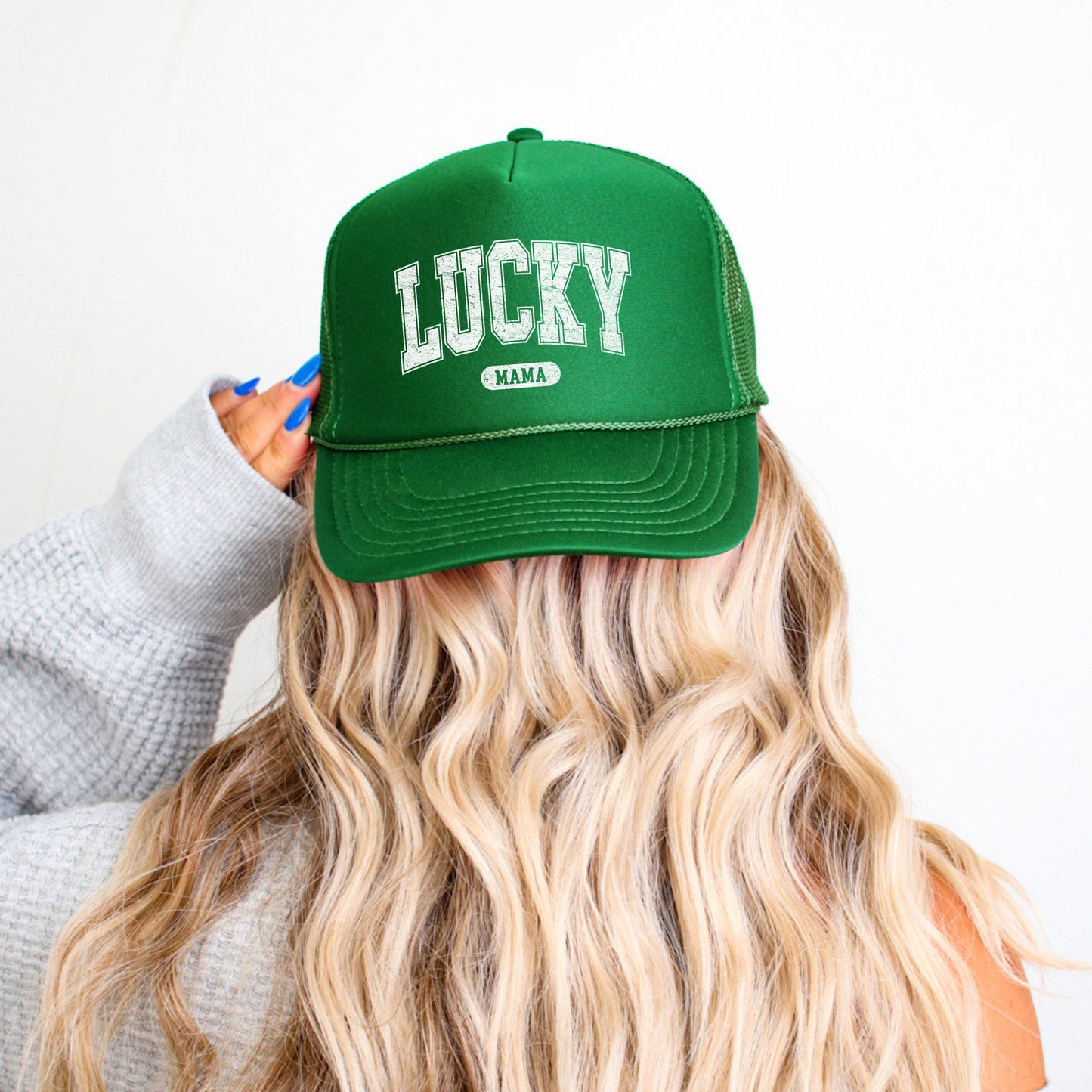 Lucky Mama Distressed | Foam Trucker Hat