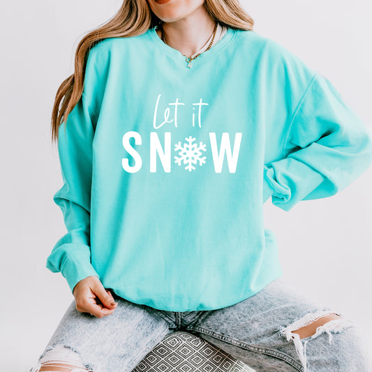 Let It Snow | Lightweight Garment Dyed Sweatshirt