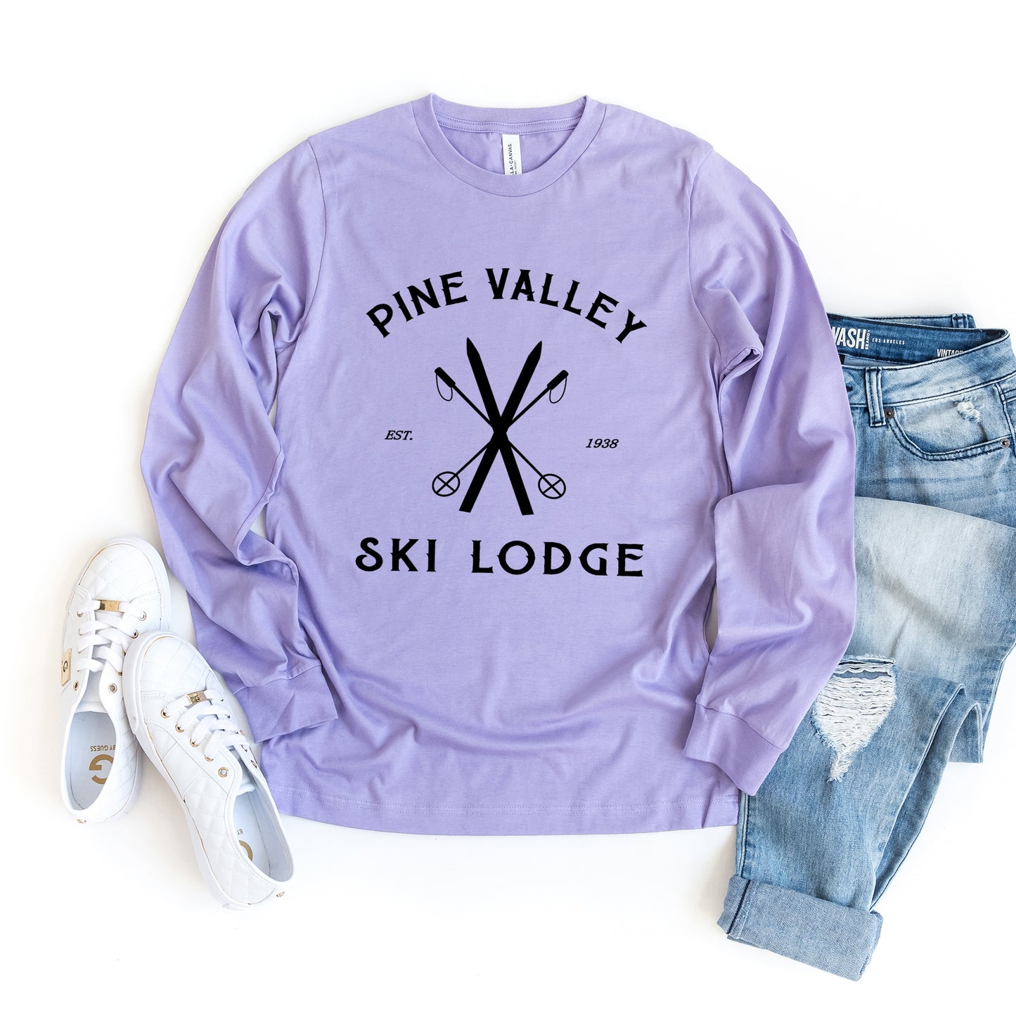 Pine Valley Ski Lodge | Long Sleeve Graphic Tee