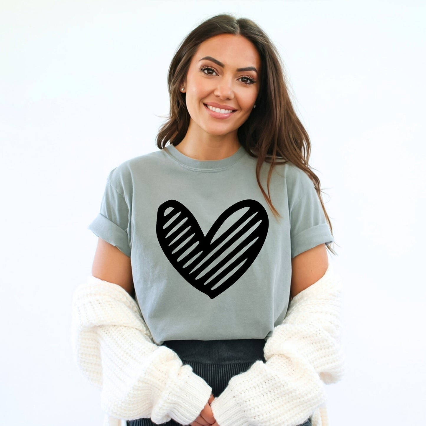 Heart Scribble | Garment Dyed Tee