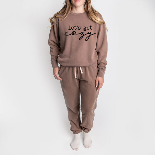 Let's Get Cozy | Lightweight Garment Dyed Sweatshirt Set