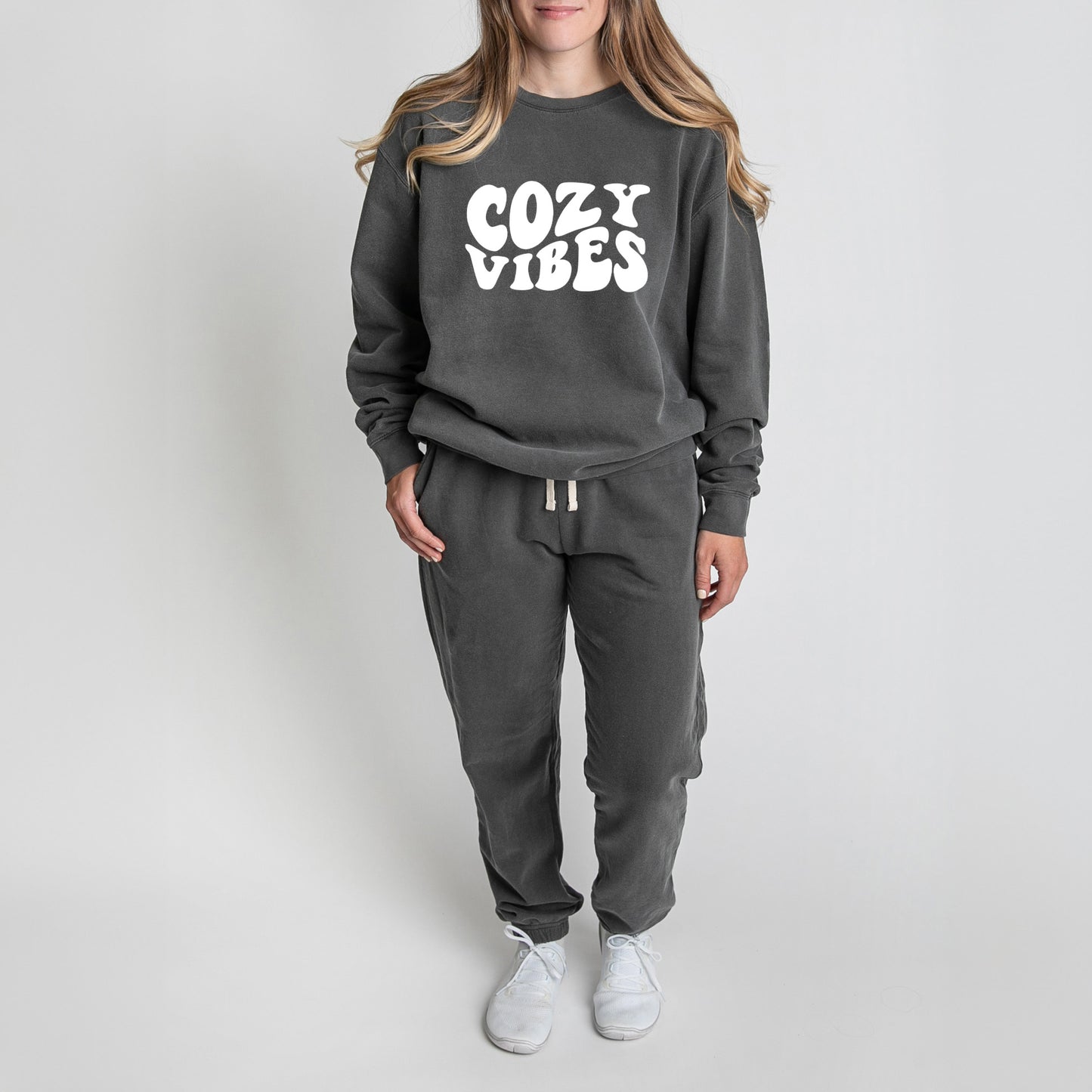 Cozy Vibes | Lightweight Garment Dyed Sweatshirt Set