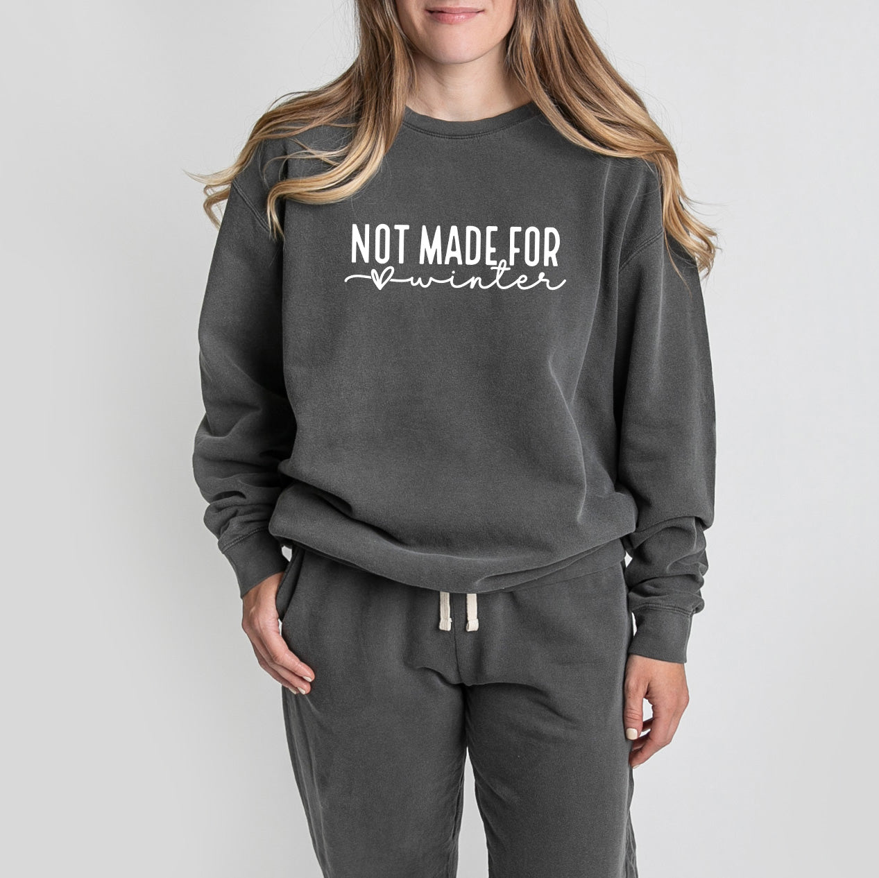 Not Made For Winter | Lightweight Garment Dyed Sweatshirt Set