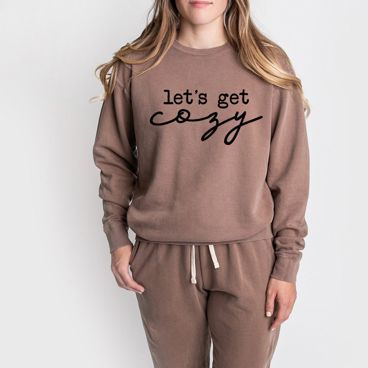 Let's Get Cozy | Lightweight Garment Dyed Sweatshirt Set