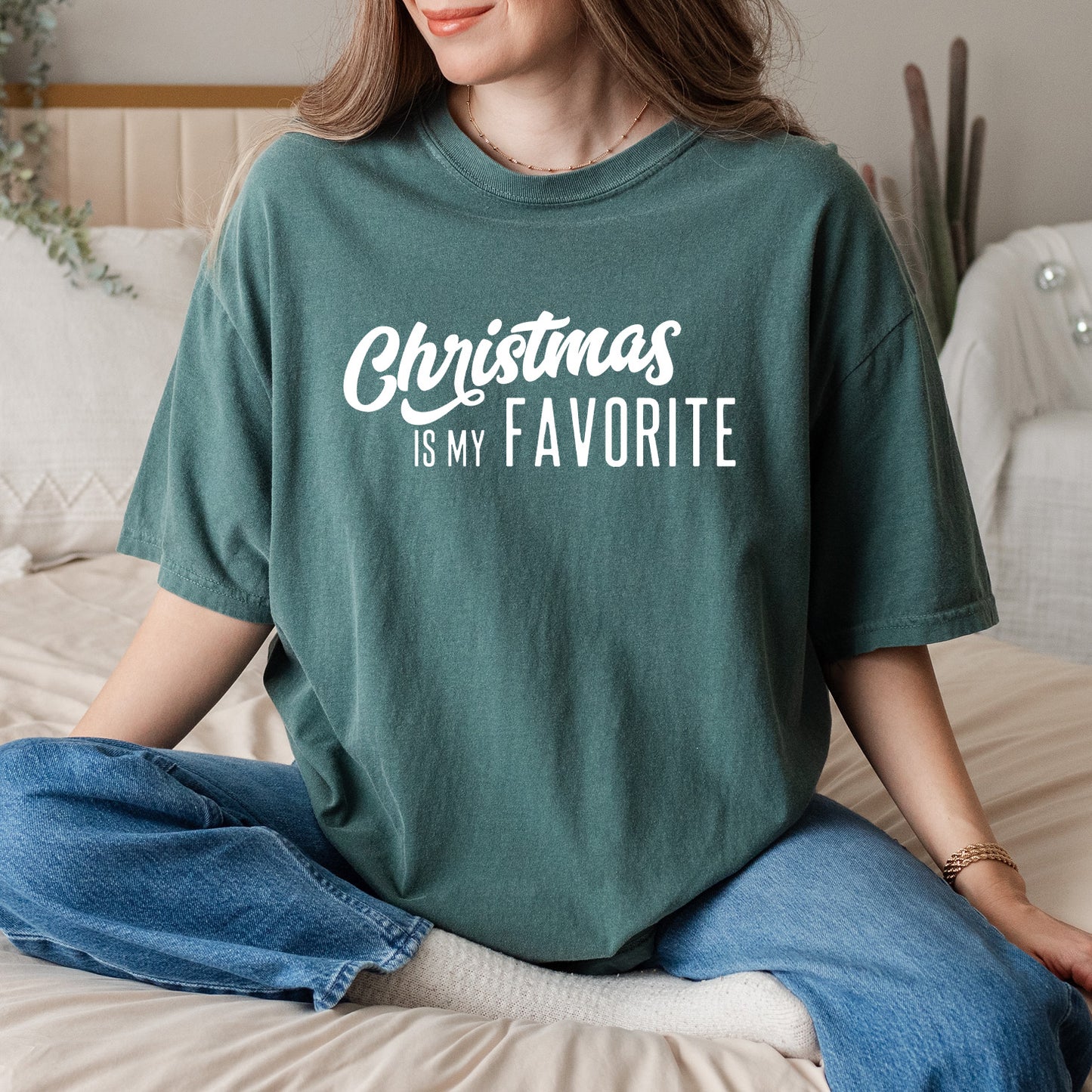 Christmas Is My Favorite | Garment Dyed Tee