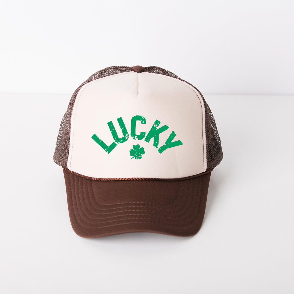 Lucky Arched Distressed | Foam Trucker Hat