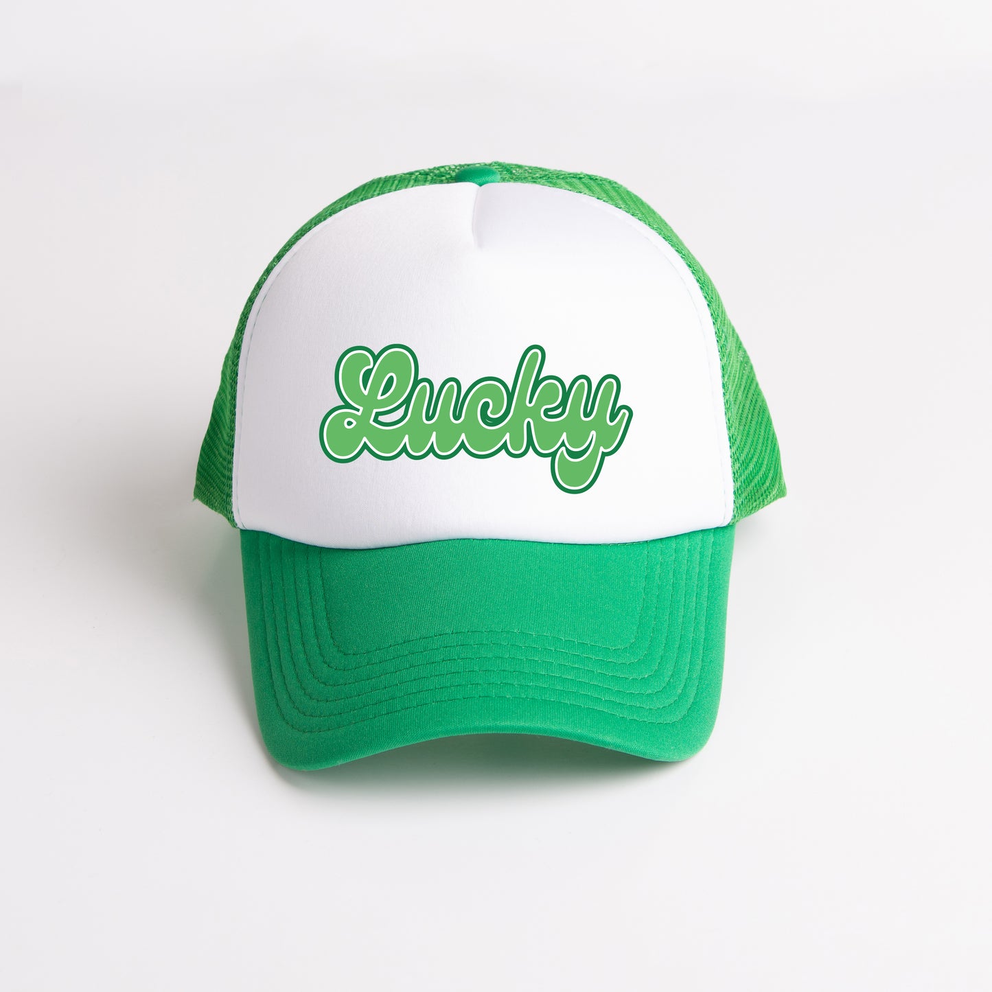 Green Lucky Cursive | Foam Trucker Hat