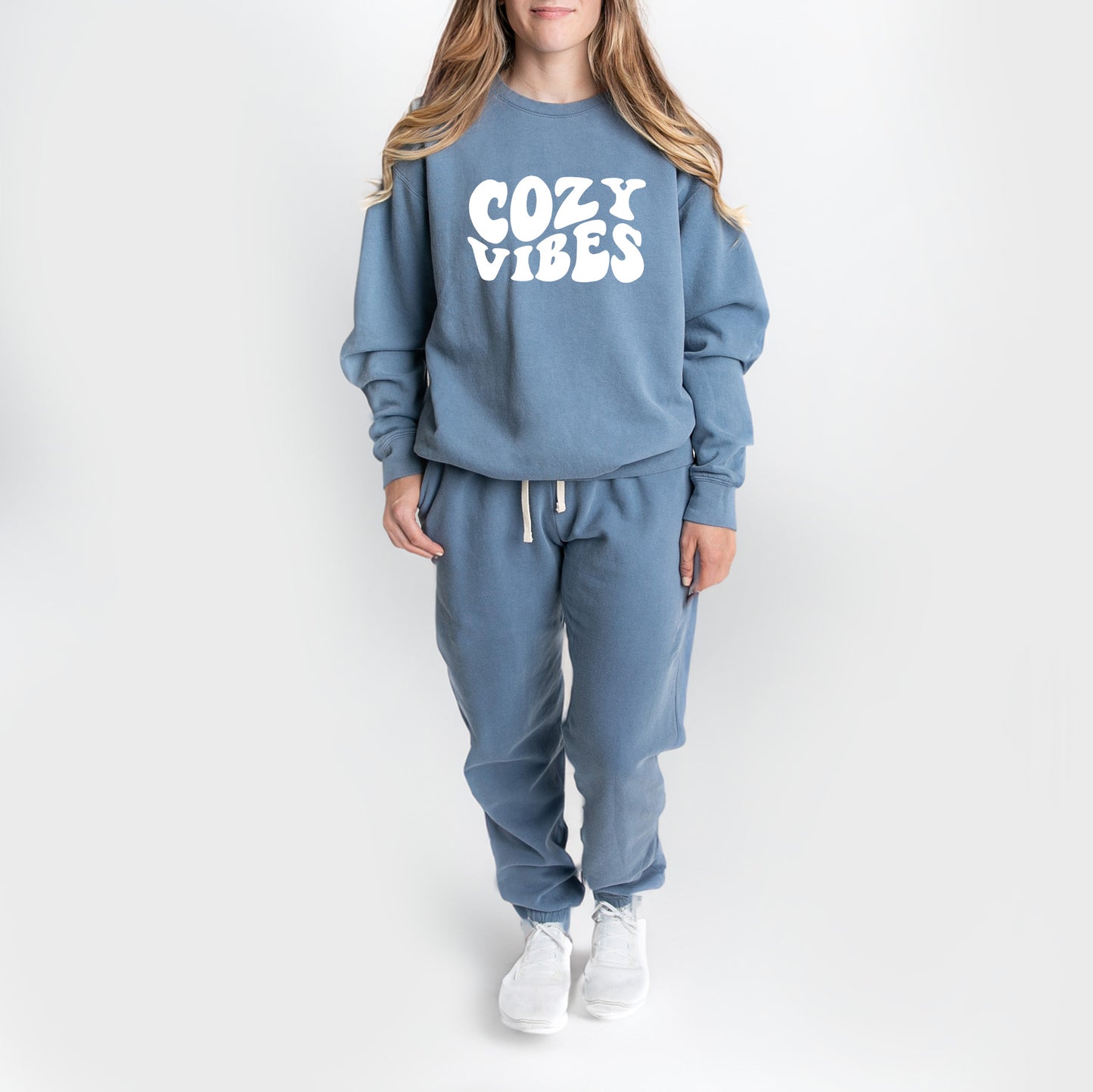 Cozy Vibes | Lightweight Garment Dyed Sweatshirt Set