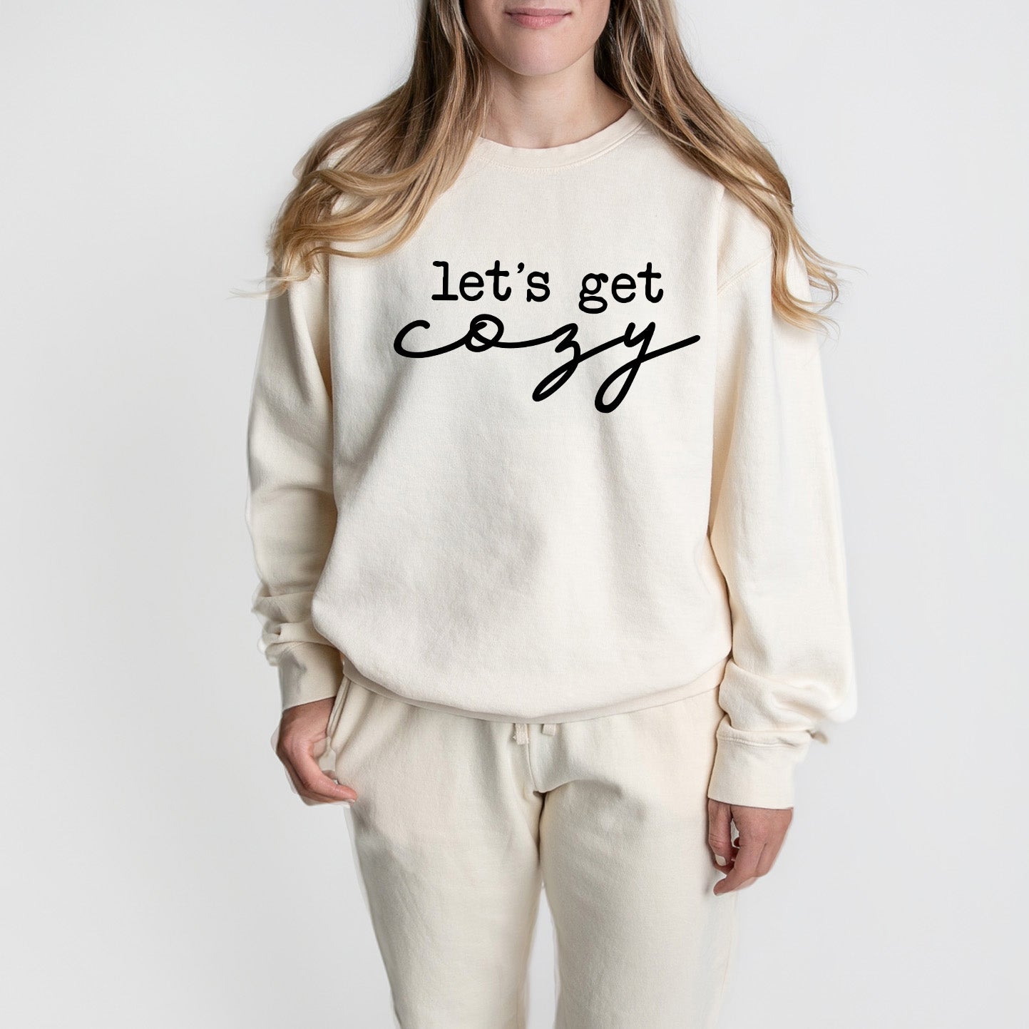 Let's Get Cozy | Lightweight Garment Dyed Sweatshirt Set