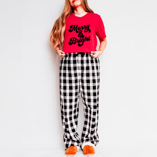 Bold Merry And Bright | Plaid Pajama Set