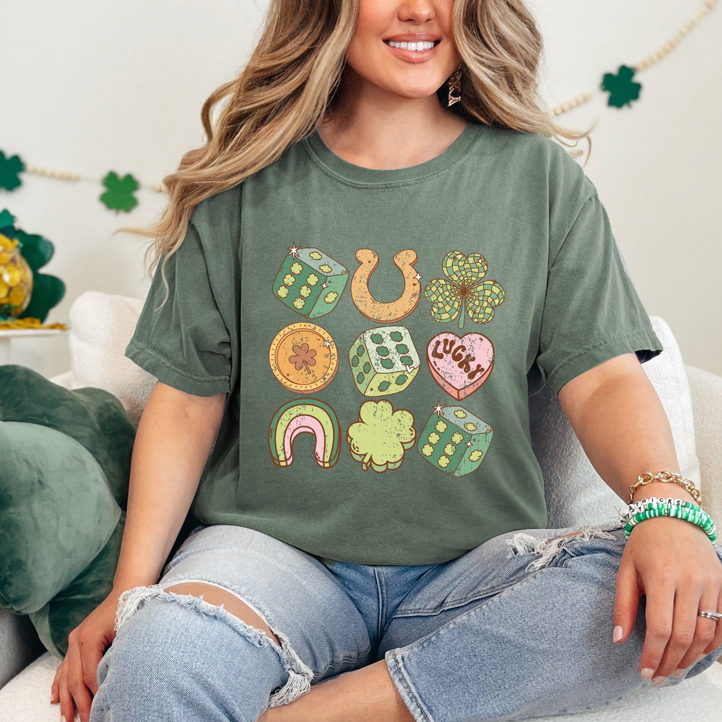 St. Patrick's Charm Chart | Garment Dyed Tee