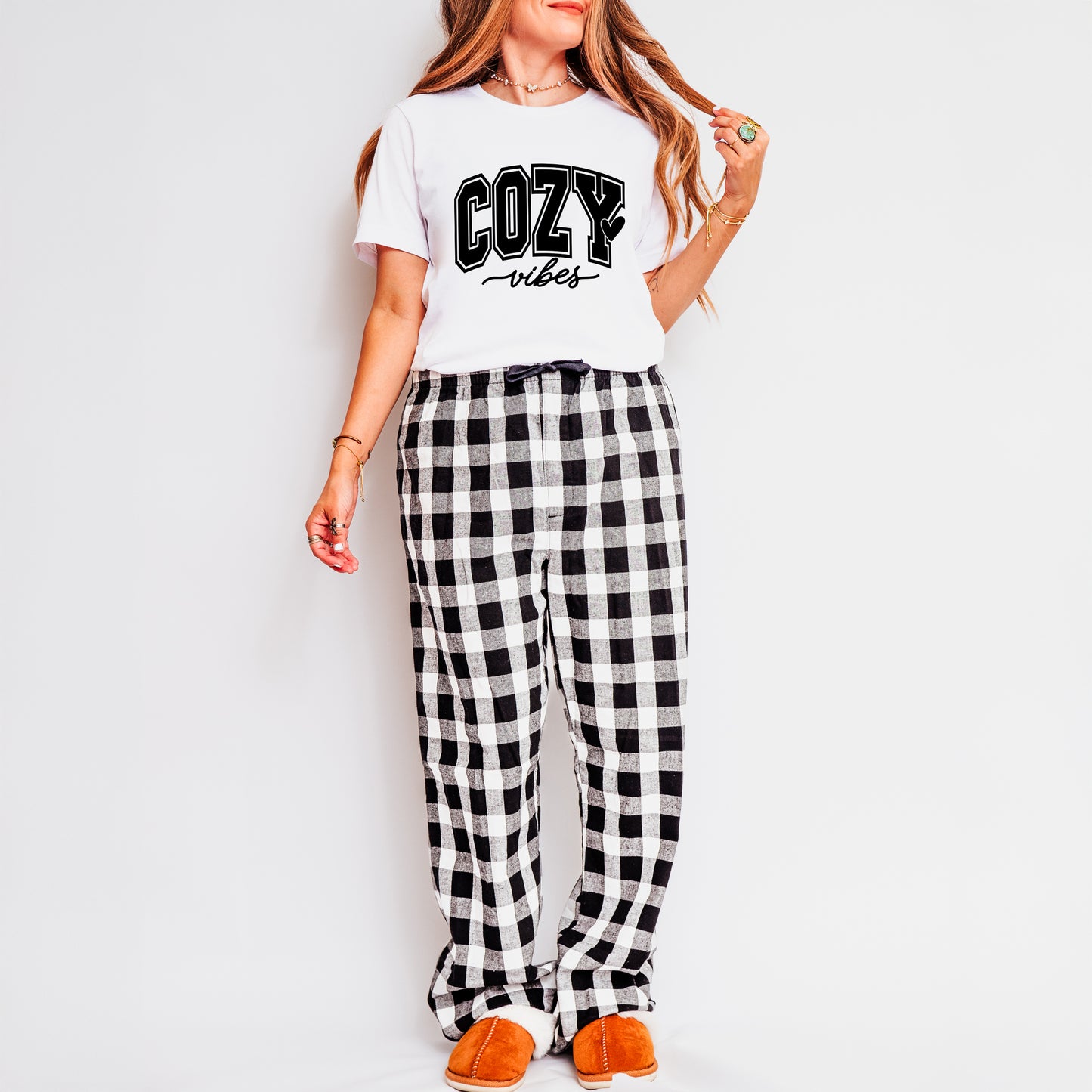 Cozy Vibes | Plaid Pajama Set