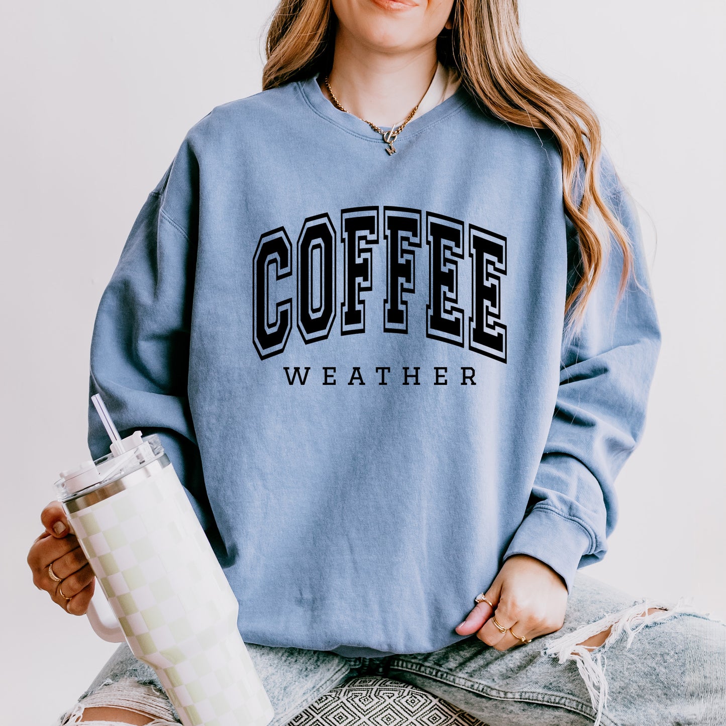 Coffee Weather | Lightweight Garment Dyed Sweatshirt