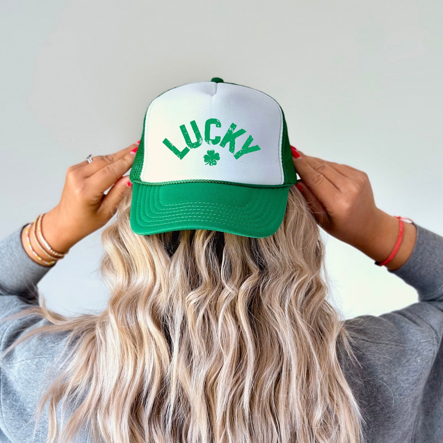 Lucky Arched Distressed | Foam Trucker Hat