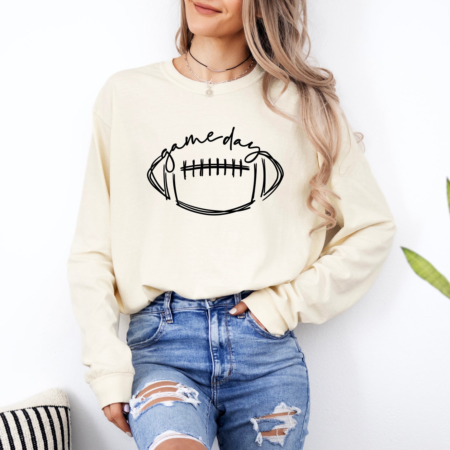 Football Game Day  | Garment Dyed Long Sleeve