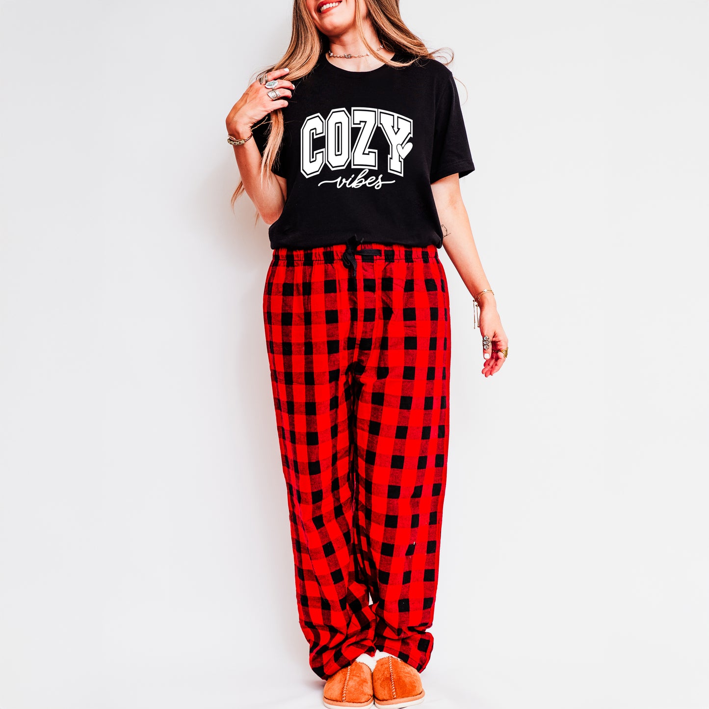 Cozy Vibes Bold | Plaid Pajama Set