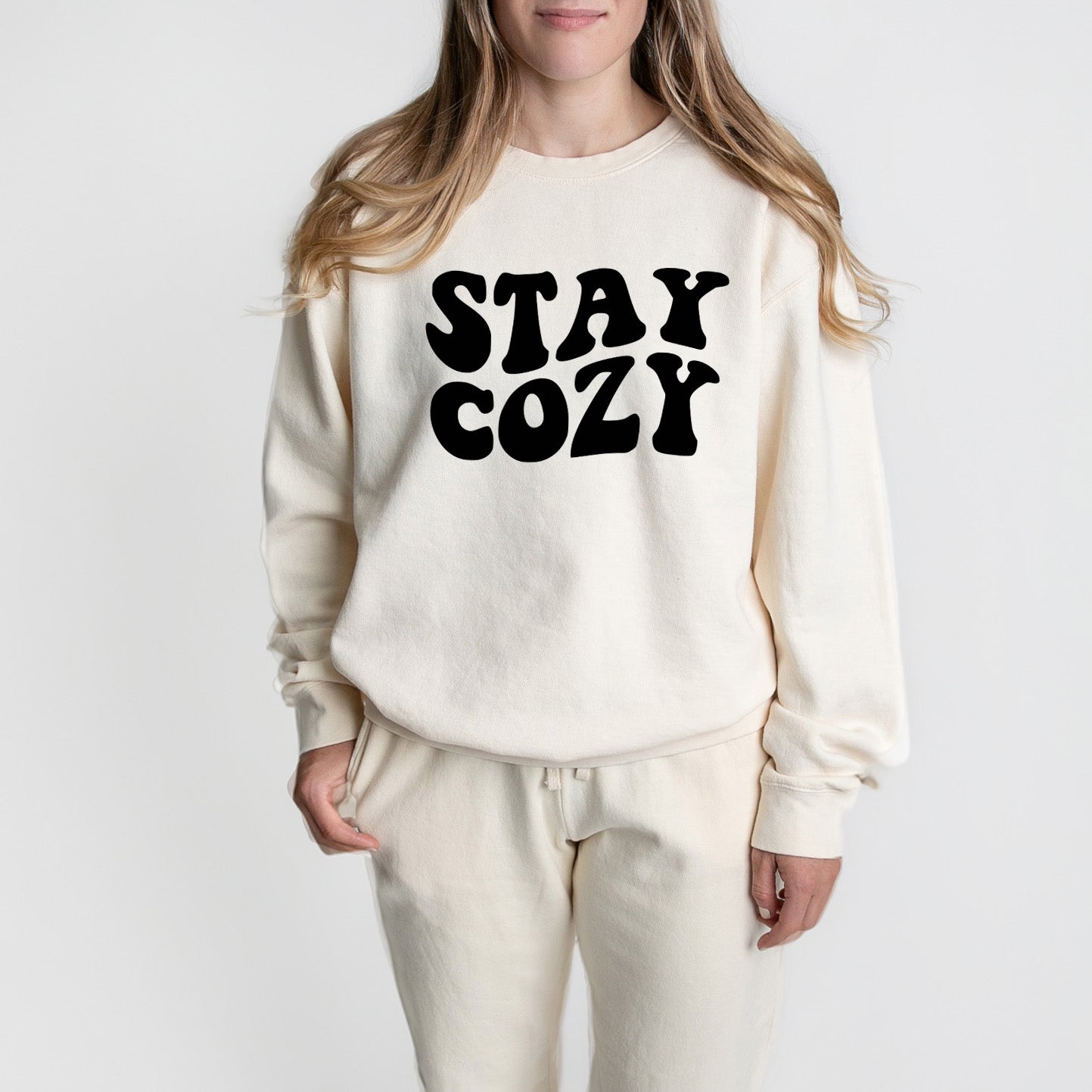 Stay Cozy | Lightweight Garment Dyed Sweatshirt Set