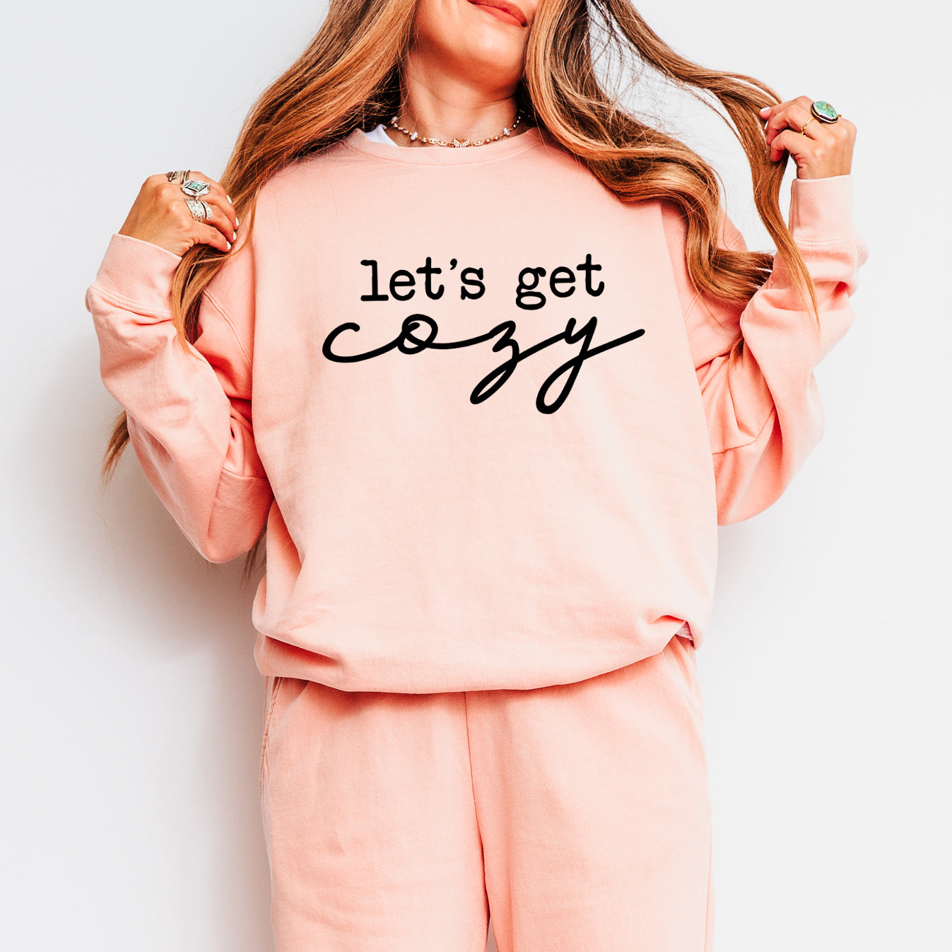 Let's Get Cozy | Lightweight Garment Dyed Sweatshirt Set