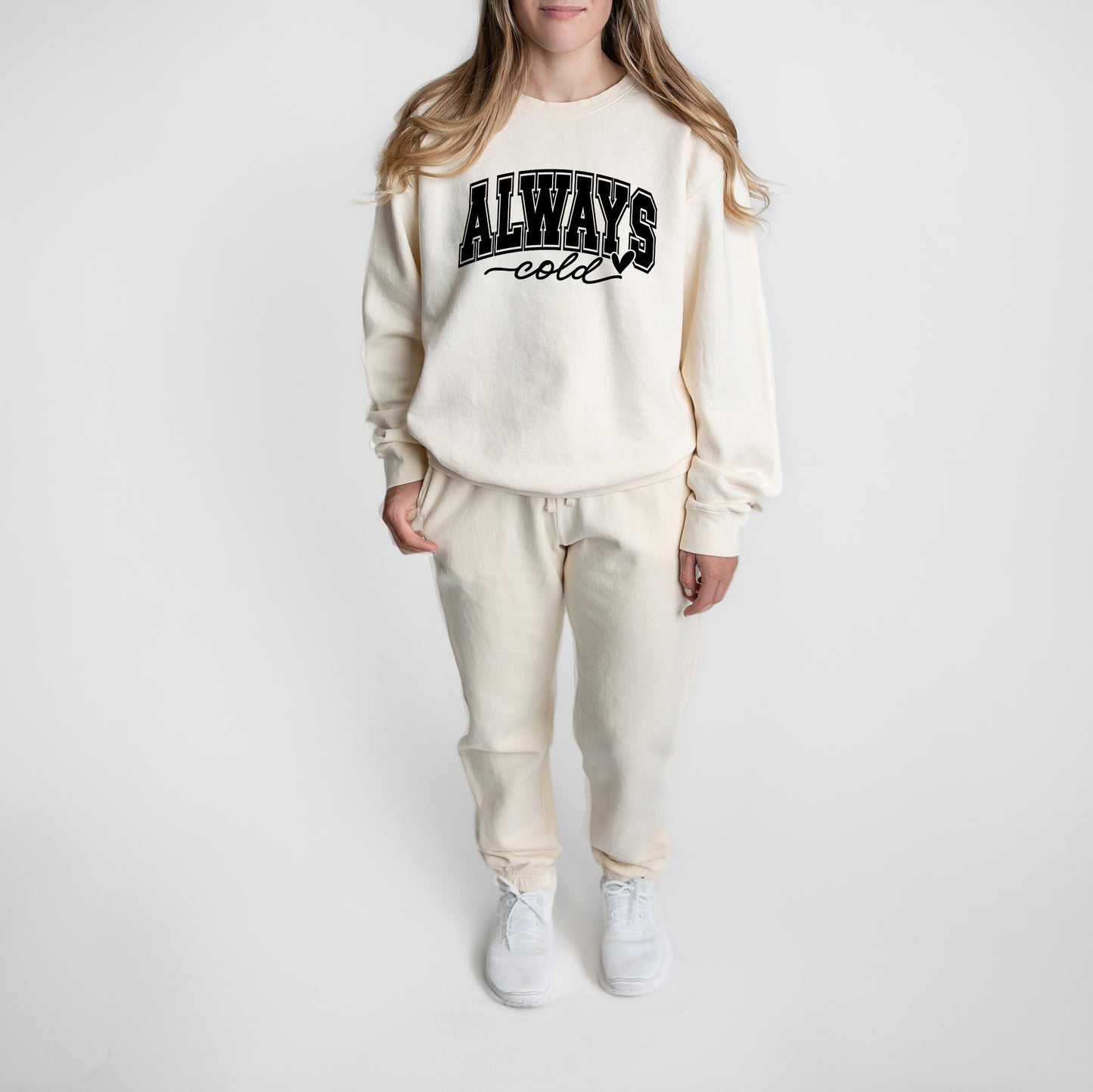 Always Cold Bold | Lightweight Garment Dyed Sweatshirt Set