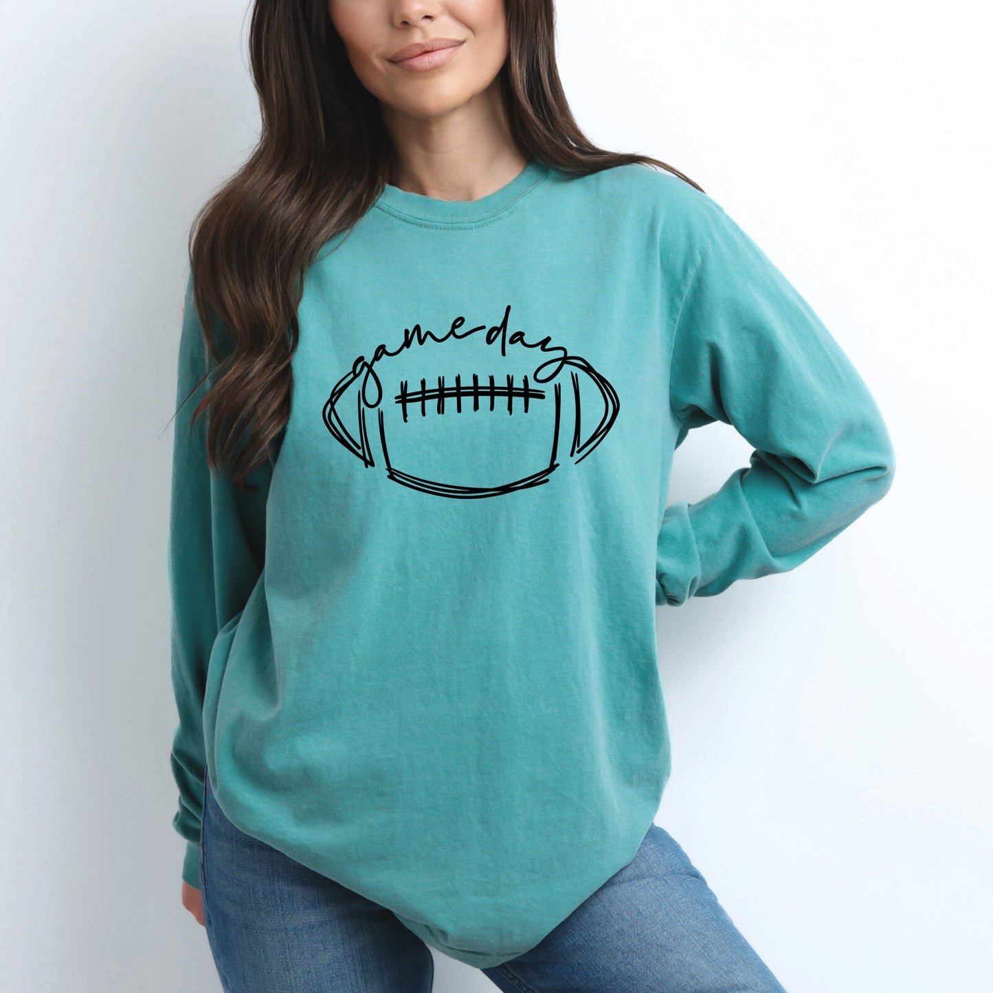 Football Game Day  | Garment Dyed Long Sleeve