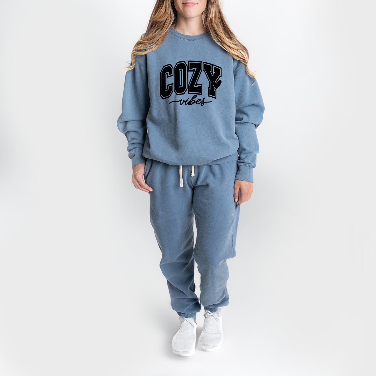 Cozy Vibes Bold | Lightweight Garment Dyed Sweatshirt Set