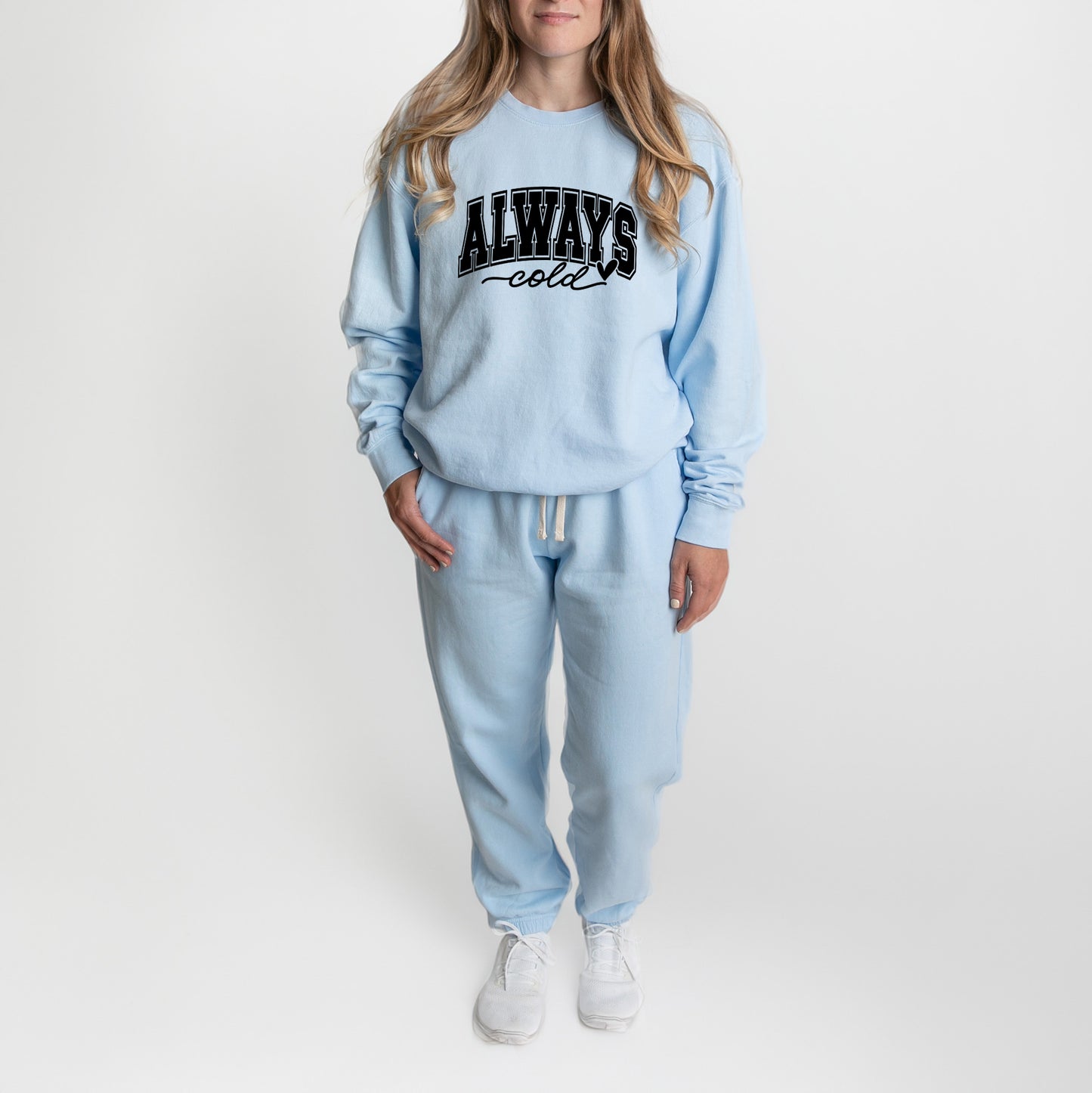 Always Cold Bold | Lightweight Garment Dyed Sweatshirt Set