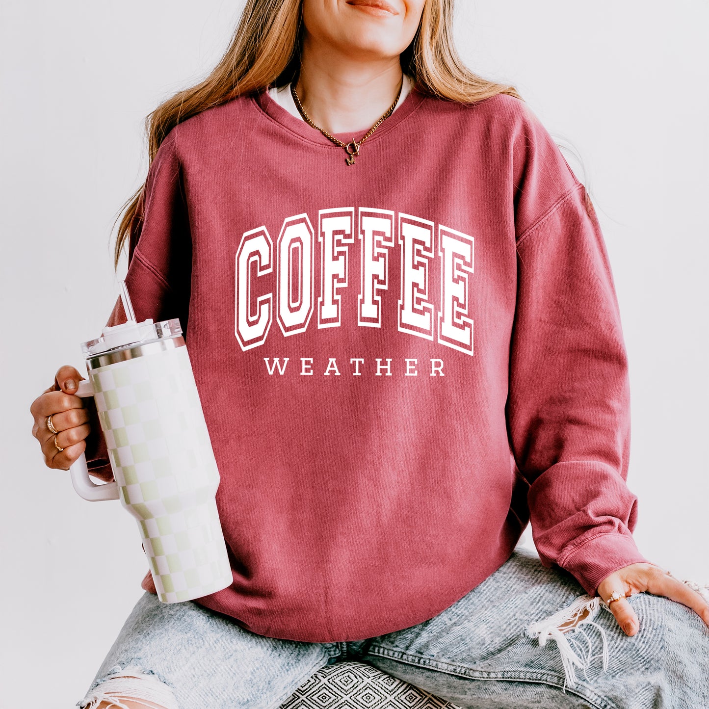 Coffee Weather | Lightweight Garment Dyed Sweatshirt